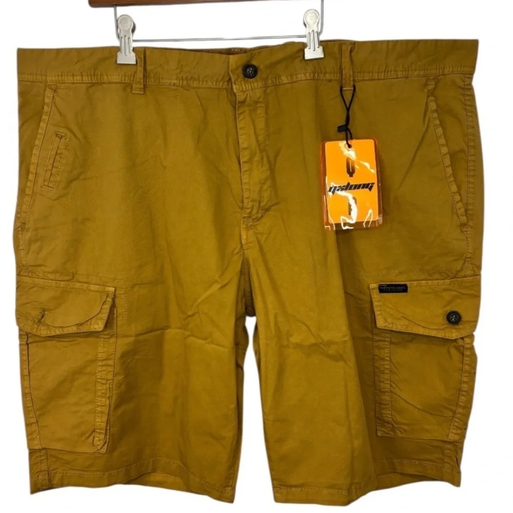NWT QXL 100% Cotton Men's Tan Cargo Shorts